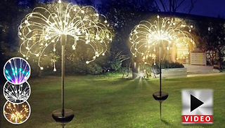 Solar Powered Firework Lights - 3 Sizes & 3 Colours