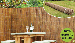 Natural Willow Fence-Screen 4m Roll