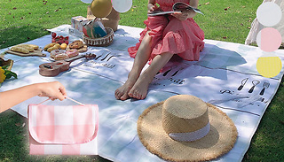 Waterproof Folding Picnic Blanket - 2 Sizes & 3 Colours