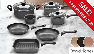 Daniel James 10-Piece Non-Stick Cookware Pan Set - 4 colours