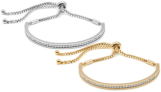 Friendship Bracelets Made with Luxury Crystals - 2 Colours
