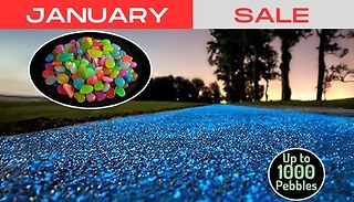 100, 200, 300, 500, or 1000 Glow-In-The-Dark Pebbles