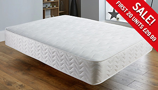 Sleepyn Quilted Memory Foam Sprung Mattress - 6 Sizes