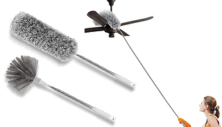 2-In-1 Microfiber Duster with Telescopic Pole