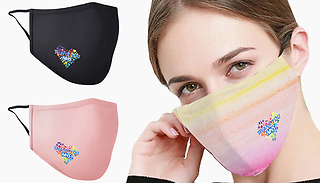 Rainbow 'Thank You NHS' Face Cover With 10 Optional Filters - 3 Colours