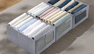 Visible Foldable Fabric Storage Boxes - 1 or 3-Pack
