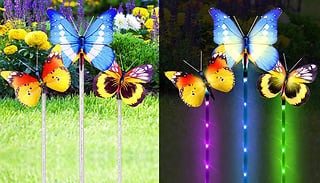 3-Pack of Butterfly Garden Solar Stake Lights 