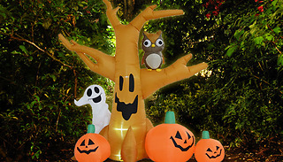 HOMCOM Halloween LED Light Inflatable Spooky Tree
