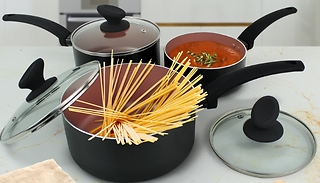 Daniel James 6-Piece Saucepan Set - Rose Sparkle Collection