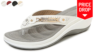 Jewelled Soft Arch Orthopaedic Sandals - 4 Colours & 8 Sizes