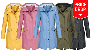 Hooded Waterproof Raincoat - 5 Colours & 5 Sizes