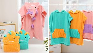 Hooded Dinosaur Beach Towel - 3 Colours, 2 Sizes