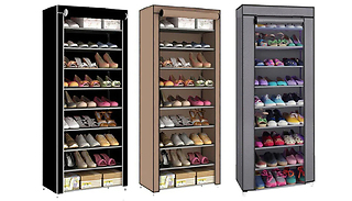 10-Tier Dustproof Shoe Cabinet - 3 Colours