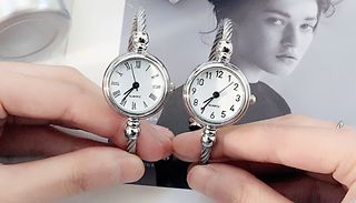 Retro Style Bangle Watch - 2 Colours & 3 Designs 