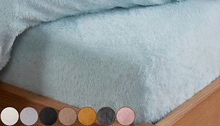 Thermal Teddy Fleece Fitted Sheet - 4 Sizes, 8 Colours