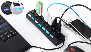 7-Port Universal USB Charging Station - 2 Colours