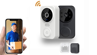 Wireless Smart Doorbell with Electronic Peephole - 2 Colours