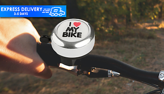 'I Love my Bike' Chrome Bicycle Bell