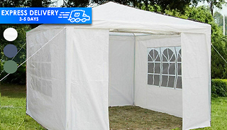 3m Waterproof Garden Gazebo with Removable Sides - 3 Colours