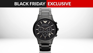 Emporio Armani AR2453 Men's Watch - Black Strap with Black Dial 