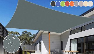 Waterproof Rectangular Shade Sail - 5 Sizes & 9 Colours