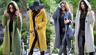 Hooded Chunky Knit Cardigan - 4 Colours & 5 Sizes