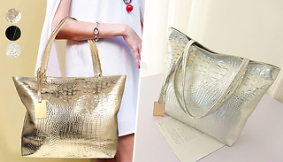 Faux Split Leather Shoulder Tote Bag - 3 Colours