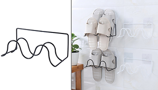 1, 2 or 4 Creative Wall-mounted Shoe Racks - 2 Colours