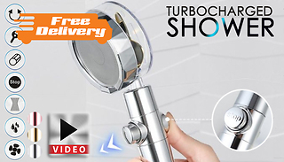 Turbocharged 360-Degree Rotating High-Pressure Shower Head