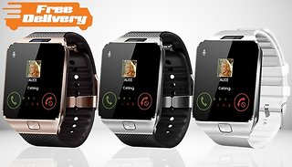9-in-1 Touch Screen Smartwatch with Heart Rate Monitor & HD Camera - 4 ...