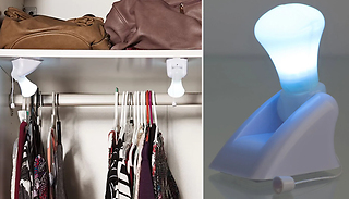 1, 2, or 3-Pack Wall Mounted Battery-Operated LED Light Bulbs