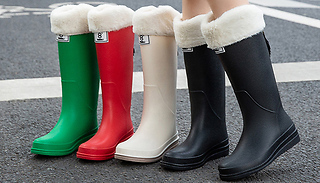 Waterproof Fleece-Lined Wellies - 4 Colours & 5 Sizes