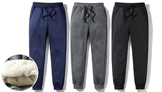 Men's Sherpa Lined Joggers - 3 Colours, 6 Sizes