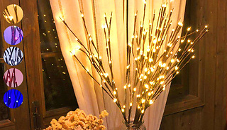 20, 40 or 80 LED Tree Twig Lights - 6 Colours