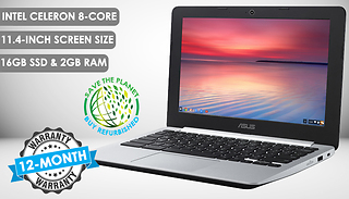 ASUS C200 Chromebook XE503C12 11.4-Inch Intel Celeron 2GB RAM 16GB SSD
