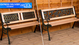 Vida 3-Seater Wooden or Metal Garden Bench - 6 Designs