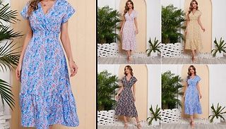Chiffon Print Swing Dress - 4 Colours, 4 Sizes 