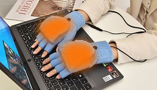 USB Heated Knitted Gloves - 4 Colours 