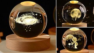 Laser Engraved LED Crystal Lamp