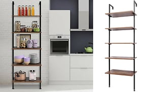 5-Tier Metal Frame Ladder Wall Shelving Unit
