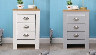 3-Drawer Bedside Table - 2 Colours