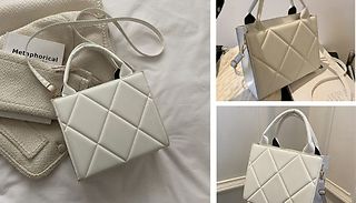 Diamond Lattice Print Handbag - 4 Colours