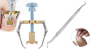 Ingrown Toe Nail Clamp & Double Ended Toe Nail Corrector Tool