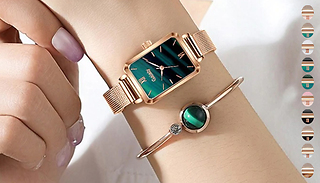 Women's Watch and Bracelet Set - 10 Options