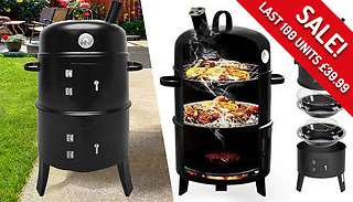 SmokeHouse Triple Chamber Smoker & BBQ Grill