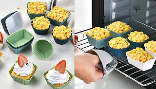 12 or 24-Pack of Silicone Non-Stick Reusable Cake Liners
