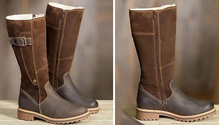 Warm Winter Buckle-Detail Riding Boots - 3 Colours & 3 Sizes