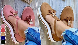 Tassel Round Toe Flat Sandals - 5 Colours & 6 Sizes