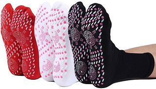 Pair of Self-Heating Acupoint Tourmaline Socks - 3 Colours