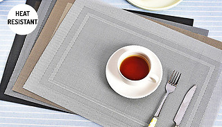 4-Pack Heat-Resistant Table Placemats - 4 Colours